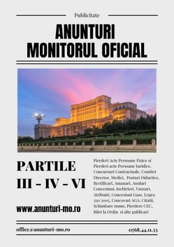 publica anunt monitorul oficial